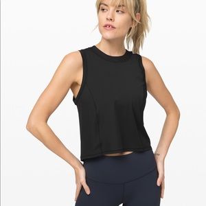 Lululemon Sheer Will Tank Pulse, Black, Size 6